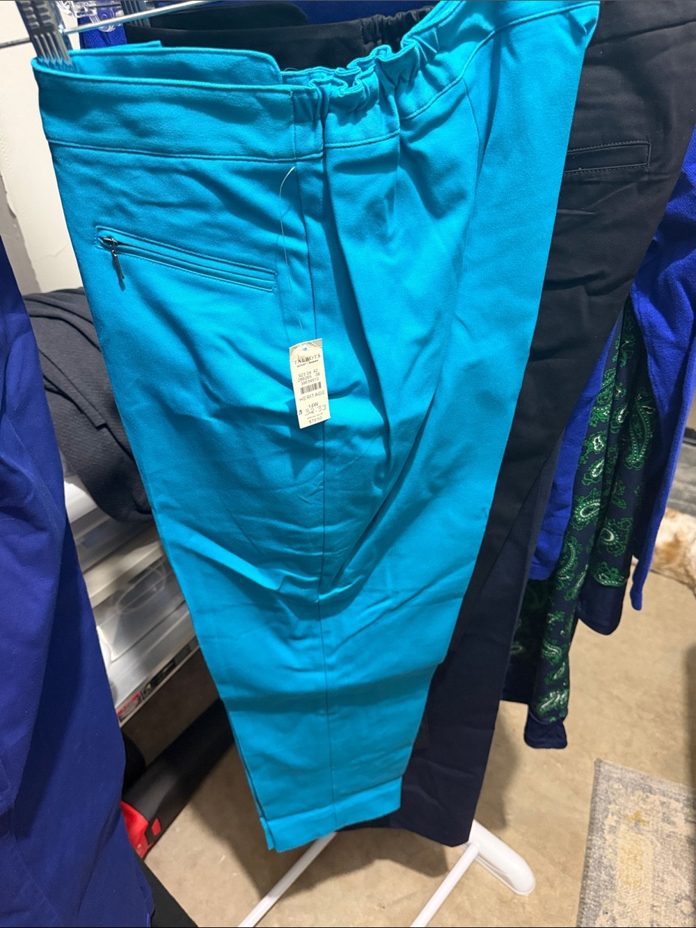 Talbots Teal Straight-Leg Pants
